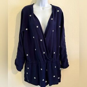 Cloth and Stone Star Spangled Romper Size L